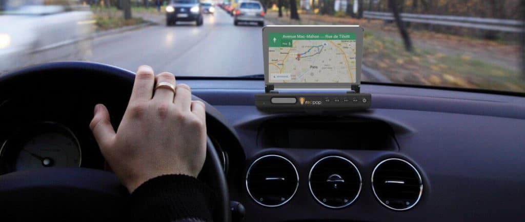 affichage tête haute gps