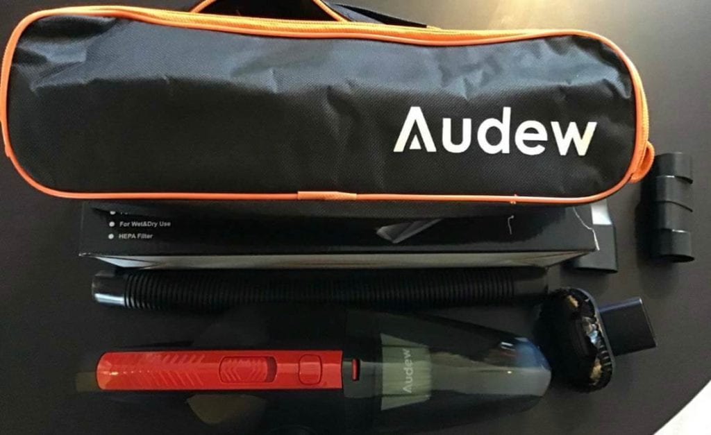 avis test essai aspirateur main sans fil portable voiture audew